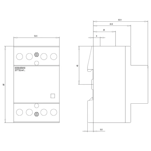 INSTA контактор C 2 нз+2 но 230, 400 V AC, 40 A управление 24 V AC