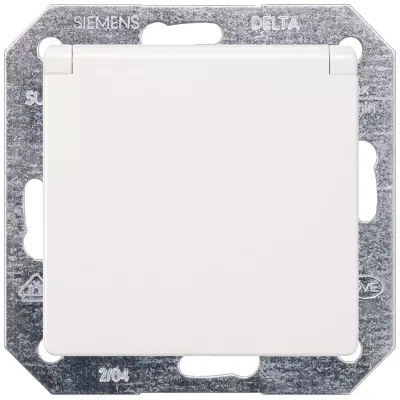 DELTA I-SYSTEM алюминевый металлик розетка SCHUKO 10A DC/16а AC 250в C защитным контактом A защитными шторками C откидывающейся крышкой C безрезьбовыми контактными зажимами эл.-мех. часть Siemens 5UB1930