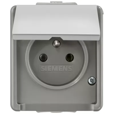 DELTA FLACHE розетка SCHUKO с крышкой 16а AC 250в IP44 с защитой от брызг с защитным контактом и защитной крышкой навесного монтажа Siemens 5UB4741