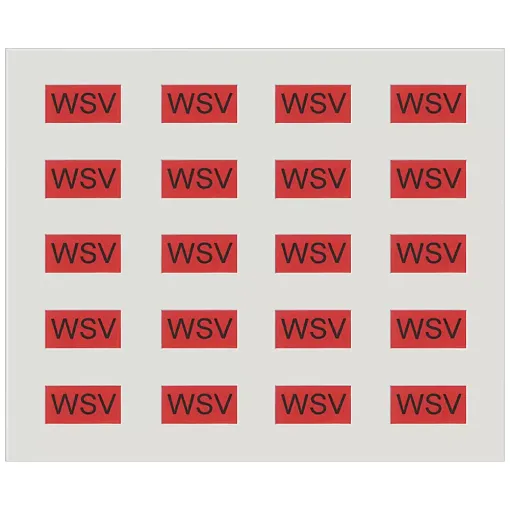 Наклеюють символи WSV (20шт)