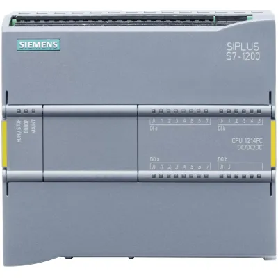 SIPLUS S7-1200 CPU 1214FC DC/DC/DC -25 ... +55 DEGREES C WITH CONFORMAL COATING BASED ON: 6ES7214-1AF40-0XB0 . COMPACT CPU, DC/DC/DC, ONBOARD I/O: 14 DI 24V DC, 10 DO 24 V DC, 2 AI 0- 10V DC, POWER SUPPLY: DC 20,4 - 28,8 V DC, PROGRAM/DATA MEMORY 125 KB 6