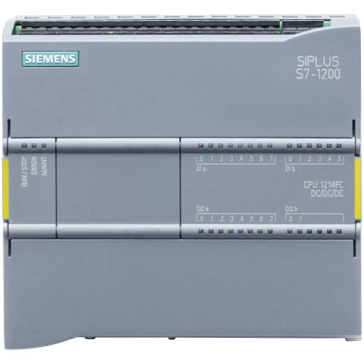 SIPLUS S7-1200 CPU 1214FC DC/DC/DC -25 ... +55 DEGREES C WITH CONFORMAL COATING BASED ON: 6ES7214-1AF40-0XB0 . COMPACT CPU, DC/DC/DC, ONBOARD I/O: 14 DI 24V DC, 10 DO 24 V DC, 2 AI 0- 10V DC, POWER SUPPLY: DC 20,4 - 28,8 V DC, PROGRAM/DATA MEMORY 125 KB