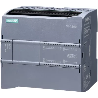 SIPLUS S7-1200 CPU 1214C AC/DC/RLY FOR MEDIAL STRESS WITH CONFORMAL COATING BASED ON 6ES7214-1BG40-0XB0 . COMPACT CPU, AC/DC/RLY, ONBOARD I/O: 14 DI 24V DC 10 DO RELAY 2A, 2 AI 0 - 10V DC, POWER SUPPLY: AC 85 - 264 V AC @ 47 - 63 HZ, PROGRAM/DATA MEMORY: 