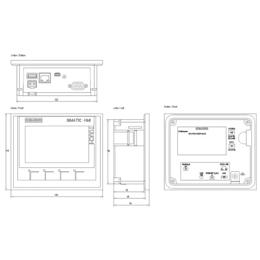SIMATIC KTP400 COMFORT, панель оператора SIMATIC HMI серии COMFORT, управление сенсорное/ клавишами, 4