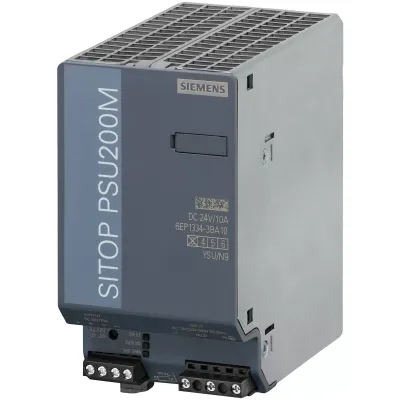 SITOP PSU200M PLUS 10 регульований блок електроживлення вхід: AC 120-230/230-500 в вихід: DC 24 в / 10 а варіант із захисним лакуванням 6EP1334-3BA10-8AB0