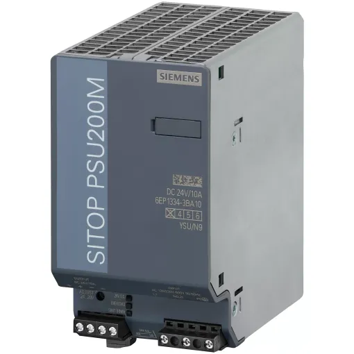 SITOP PSU200M PLUS 10 регулируемый блок электропитания вход: AC 120-230/230-500 в выход: DC 24 в/10 а вариант с защитной лакировкой