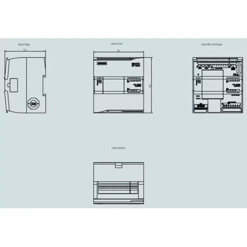 SIMATIC S7-1200F, цпу 1212 FC, компактное цпу, DC/DC/DC, встроенные входы/выходы: 8 DI =24 в, 6 DO =24 в, 2 AI =0 - 10 в, питание: =20,4 - 28,8 в, память программы/такнных — 100 кб