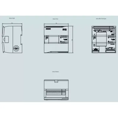 SIMATIC S7-1200F, цпу 1212 FC, компактное цпу, DC/DC/RLY, встроенные входы/выходы: 8 DI =24 в, 6 DO реле 2A, 2 AI =0 - 10 в, питание: =20,4 - 28,8 в, память программы/такнных — 100 кб 6ES7212-1HF40-0XB0