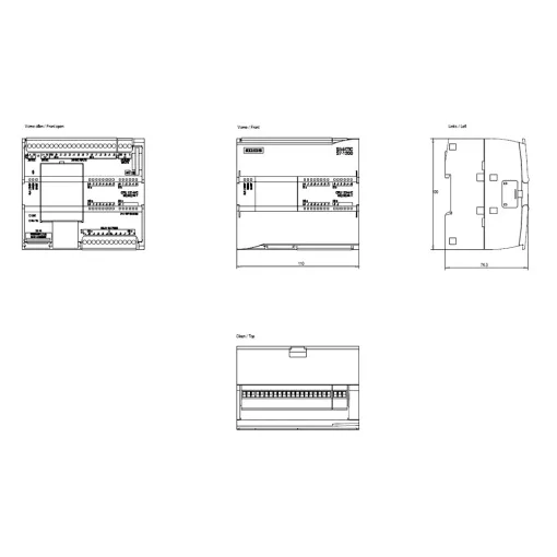 SIMATIC S7-1200F, відмовобезпечне компактне цпу CPU 1214 FC DC/DC/RLY, вбудовані входи/виходи: 14 DI =24 в, 10 DO реле 2 A, 2 AI =0 - 10 в, блок живлення: =20.4-28.8 в, пам\'ять програми / даних: 75 кб