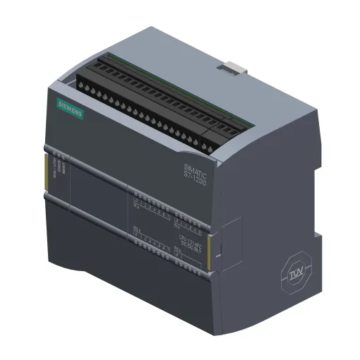 SIMATIC S7-1200F, відмовобезпечне компактне цпу CPU 1214 FC DC/DC/RLY, вбудовані входи/виходи: 14 DI =24 в, 10 DO реле 2 A, 2 AI =0 - 10 в, блок живлення: =20.4-28.8 в, пам\'ять програми / даних: 75 кб