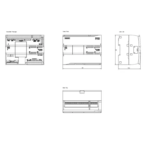 SIMATIC S7-1200F, відмовобезпечне компактне цпу CPU 1215 FC DC/DC/DC, 2 порти PROFINET, вбудовані входи/виходи: 14 DI =24 в, 10 DO =24 в, 2 AI =0 - 10 в, блок живлення: =20.4 - 28.8 в, пам\'ять програми/даних: 150 кб