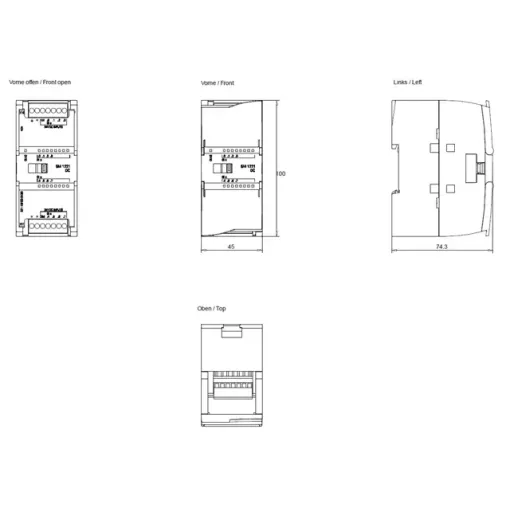 SIMATIC S7-1200, модуль дискретного введення SM 1221, 8DI, =24 в, входи SINK / SOURCE SIMATIC S7-1200, модуль дискретного введення SM 1221, 8DI, =24 в, входи SINK / SOURCE