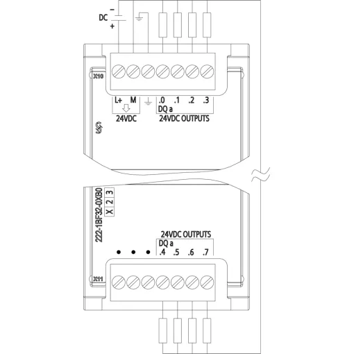 SIMATIC S7-1200, модуль дискретного виводу SM 1222, 8DO, =24 в, транзисторні виходи 0,5 A