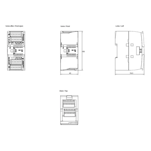 SIMATIC S7-1200, модуль дискретного виводу SM 1222, 16DO, =24 в, транзисторні виходи 0,5 A