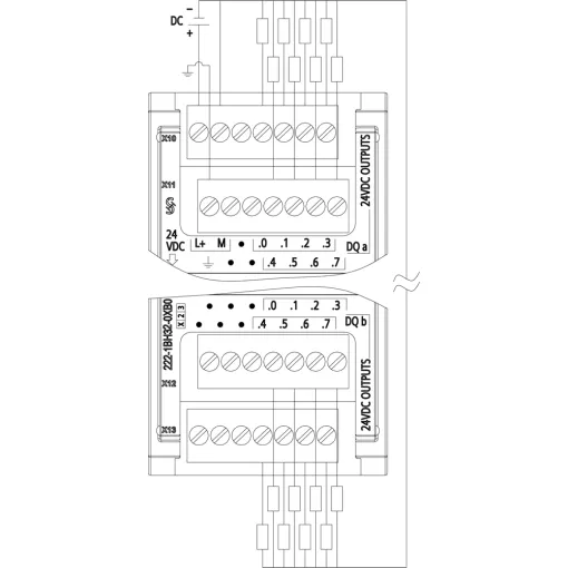 SIMATIC S7-1200, модуль дискретного виводу SM 1222, 16DO, =24 в, транзисторні виходи 0,5 A
