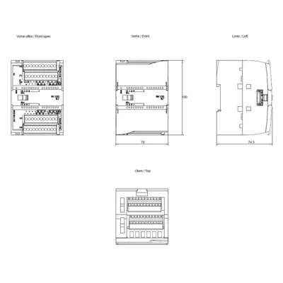 SIMATIC S7-1200, модуль дискретного виводу SM 1222, 8DO, перекидні контакти реле 6ES7222-1XF32-0XB0