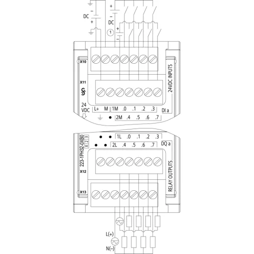 SIMATIC S7-1200, модуль дискретного вводу-виводу SM 1223, 8DI / 8DO, 8DI =24 в, входи SINK / SOURCE, 8DO, релейні виходи 2 A SIMATIC S7-1200, модуль дискретного вводу-виводу SM 1223, 8DI / 8DO, 8DI =24 в, входи SINK / SOURCE, 8DO, релейні виходи 2 A