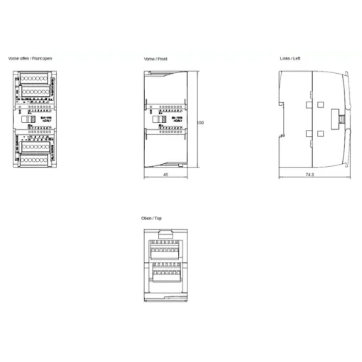 SIMATIC S7-1200, модуль дискретного вводу-виводу SM 1223, 8DI AC / 8DO RLY, 8DI ~120/230 в, 8DO, реле 2A