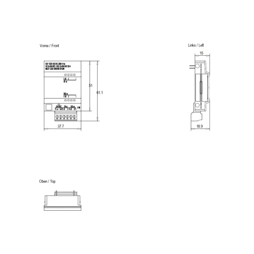 SIMATIC S7-1200, сигнальна плата дискретного вводу/виводу SB 1223, 2DI/DQ, =24в 200кгц