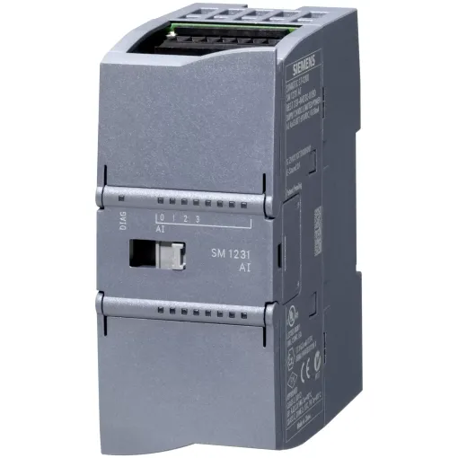 SIMATIC S7-1200, модуль аналогового ввода SM 1231, 4 AI, +/-10 в, +/-5 в, +/-2,5 в, или 0-20 MA 12 бит + знак (13 бит ADC)