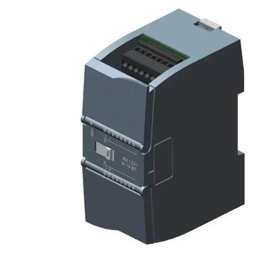 SIMATIC S7-1200, модуль аналогового ввода SM 1231, 4 AI, +/-10 в, +/-5 в, +/-2,5 в, +/-1,25 или 0-20 MA/4-20 MA, 15 бит + знак