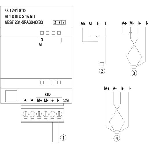SIMATIC S7-1200, системна плата термосопротивления SB 1231 RTD, 1 аналоговий вхід (термосопротивление), 1-канальна, PT 100 і PT1000