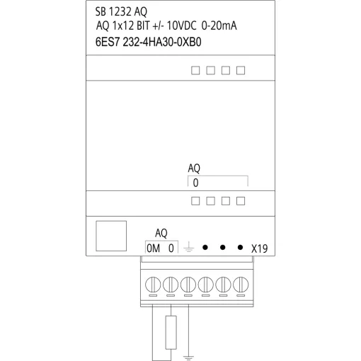 SIMATIC S7-1200, плата аналогового виводу SB 1232, 1 AO, +/-10 в (12 біт) або 0 - 20 MA (11 біт)