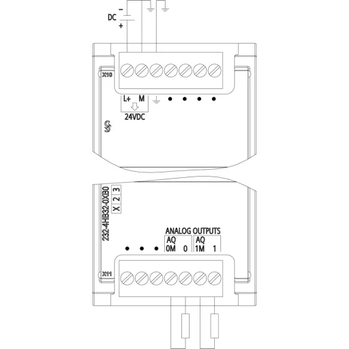 SIMATIC S7-1200, модуль аналогового виводу SM 1232, 2 AO, + / - 10в 14 біт, або 0-20 MA 13 біт