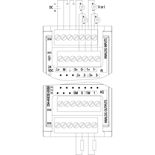 SIMATIC S7-1200, модуль аналогового вводу-виводу SM 1234, 4 AI / 2 AO, + / - 10в 14 біт, або 0-20 MA 13 біт