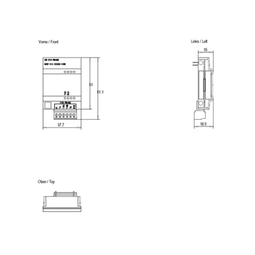 SIMATIC S7-1200, коммуникационная системная плата CB 1241, RS485, винтовое подключение, поддержка телеграмм в режиме свободно программируемого порта