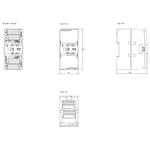 SIMATIC S7-1200, модуль IO-LINK MASTER SM 1278, 4 канала IO-LINK MASTER, версия IO-LINK MASTER V1.1
