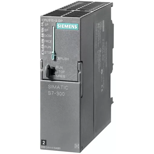 SIMATIC S7-300, цпу CPU 315-2DP з встр. MPI, встр. блок живлення =24 в, 256 кбайт робочої пам\'яті, 2. інтерфейс DP-MASTER / SLAVE, для роботи необхідна карта пам\'яті MICRO MEMORY CARD