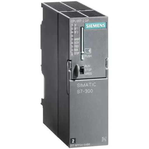 SIMATIC S7-300, цпу CPU 317-2 DP, 1 мбайт робочої пам\'яті, 1. інтерфейс MPI / DP 12 мбіт/с, 2. інтерфейс DP-MASTER / SLAVE, для роботи необхідна карта пам\'яті MICRO MEMORY CARD
