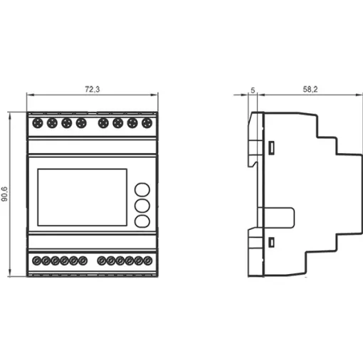 SENTRON, измерительный инструмент, 7KT PAC1600, LCD, L-L: 400 V, L-N: 230 V, 5 A, DIN-рейка, 3-фаз., M-bus + MID, прямая / активная / реактивная