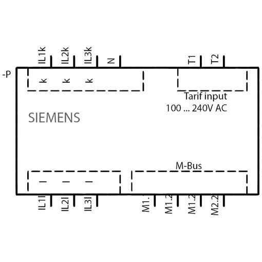 SENTRON, вимірювальний інструмент, 7KT PAC1600, LCD, LL: 400 V, LN: 230 V, 80 A, DIN-рейка, 3-фаз., M-bus, пряма/активна/реактивна