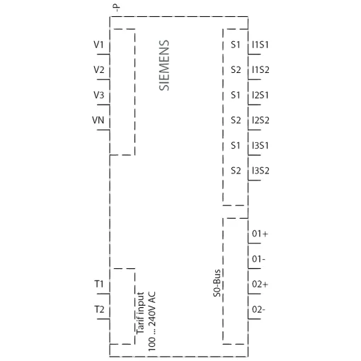 SENTRON, вимірювальний інструмент, 7KT PAC1600, LCD, LL: 400 V, LN: 230 V, 5 A, DIN-рейка, 3-фаз., S0 + MID, пряма/активна/реактивна