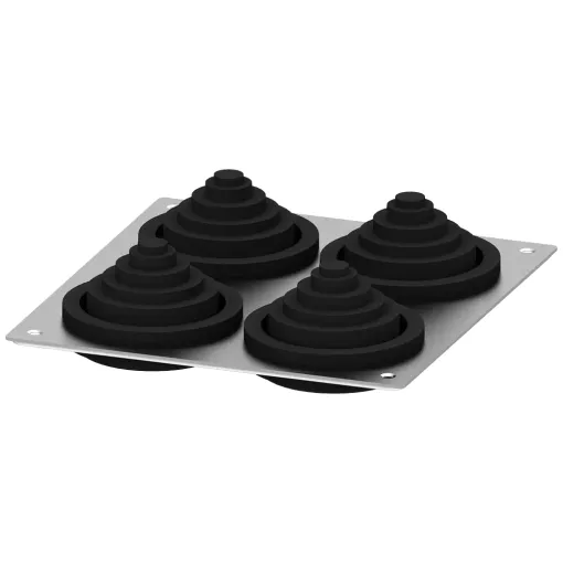 Alpha 1250 DIN flange plate with 4 x rubber sleeve 8HC6900 IP55