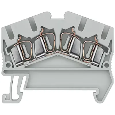 Клемма проходная компактная, пружинное подсоединение, 4 точки: 0.08 - 2.5 MM2, ширина: 5.2 MM, серая Siemens 8WH2504-0AF00