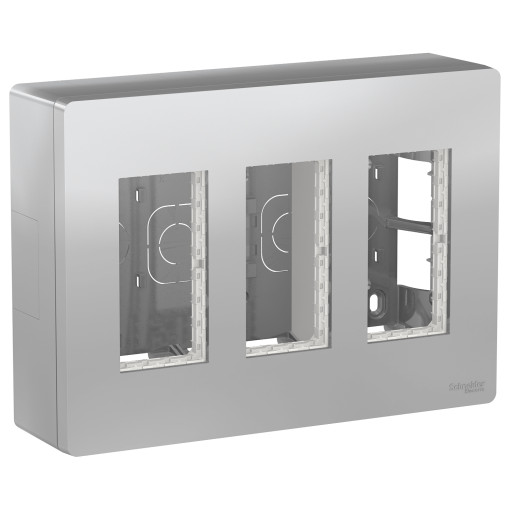 Блок unica system+ відкрита вставка. 3х2 алюміній NU123430