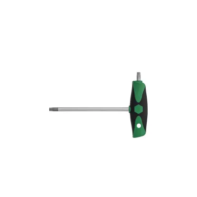  L-подібний ключ з Т-подібною ручкою ComfortGrip TORX з бічним приводом, матове хромування  Wiha 26176