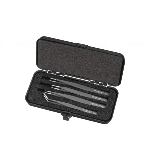 Набор пинцетов SMD Professional ESD, набор из 5 предметов, включая коробку