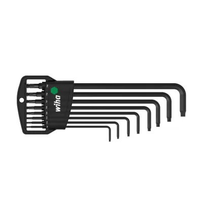 Набор штифтовых ключей в держателе Classic TORX со сферической головкой, 9 шт., Оксидированный черный, в блистерной упаковке Wiha 32395