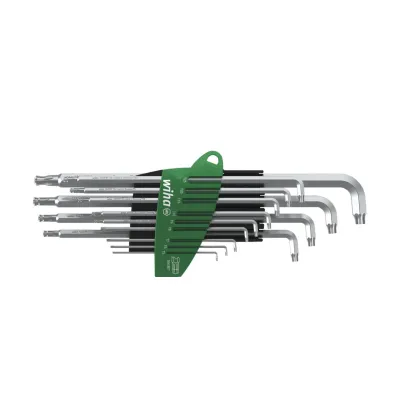 Набор штифтовых ключей в держателе ProStar со сферической головкой Stubby TORX , 14 шт., Серебристый титан Wiha 40979