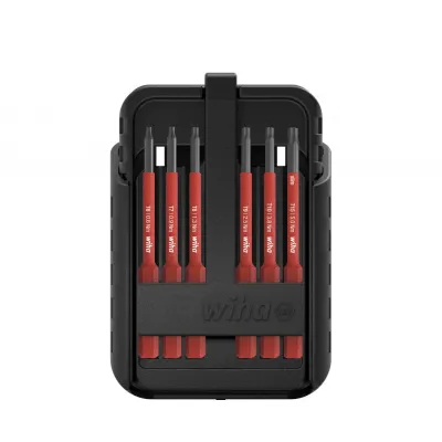  Набір електричних біт slimBit TORX , TORX PLUS , 15 предметів. Включаючи коробки slimBit та тримач для ременя  Wiha 43161