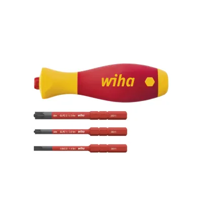  Викрутка з тримачем біт SoftFinish slimVario electric, 4 шт. З slimBits  Wiha 43449