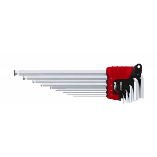 Набор штифтовых ключей в держателе ErgoStar Шестигранник со сферической головкой MagicRing , 10 предметов, матовое хромирование, в блистерной упаковке
