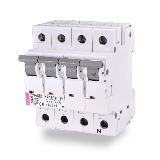 Автоматический выключатель ETI ETIMAT 6 3p+N C 2A (6kA)