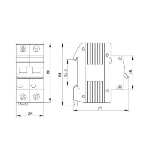 Автоматический выключатель ВА47-60M 2Р 20А 6кА D IEK