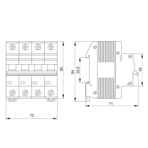 Автоматичний вимикач ВА47-60M 4Р 3А 6кА B IEK