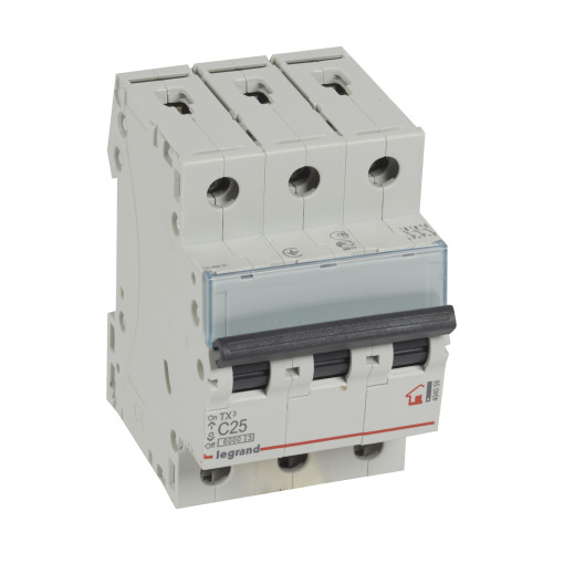 Автоматический выключатель 3-п Legrand TX3 С25, 6кА